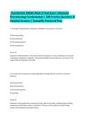 Chamberlain NR565 Week 8 Final Exam&colon; Advanced Pharmacology Fundamentals &vert; 200 Practice Questions & Detailed Answers &vert; Examplify Proctored Prep
