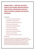 COMSAE PHASE 2 &ndash; FORM BSA 103 &lpar;LEGACY &NewLine;SURGICAL AND INTERNAL MEDICINE METRICS&rpar; &NewLine;&lpar;2026 EDITION&rpar;&colon; COMPREHENSIVE MULTIPLE&NewLine;CHOICE QUESTIONS&comma; ANSWERS&comma; AND DETAILED &NewLine;RATIONALES 