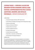 COMSAE PHASE 2 &ndash; FORM BSA 114I &lpar;SECURE &NewLine;BROWSER TESTING STANDARD&semi; VIDEOS&rpar; &lpar;2026 &NewLine;EDITION&rpar;&colon; COMPREHENSIVE MULTIPLE-CHOICE &NewLine;QUESTIONS&comma; ANSWERS&comma; AND DETAILED &NewLine;RATIONALES &vert; INSTANT DOWNLOAD PDF&period; 