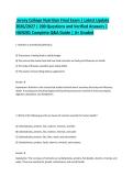 Jersey College Nutrition Final Exam &vert; Latest Update 2026&sol;2027 &vert; 200 Questions and Verified Answers &vert; HUN201 Complete Q&A Guide &vert; A&plus; Graded