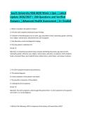South University NSG 6020 Week 1 Quiz &vert; Latest Update 2026&sol;2027 &vert; 200 Questions and Verified Answers &vert; Advanced Health Assessment &vert; A&plus; Graded