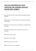 WGU D311 MICROBIOLOGY EXAM&NewLine;QUESTIONS AND ANSWERS 2026&sol;2027&NewLine;SOLVED 100&percnt; CORRECT