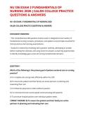 NU 136 EXAM 2 FUNDAMENTALS OF NURSING 2026 &vert; GALEN COLLEGE PRACTICE QUESTIONS & ANSWERS