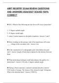 ARRT REGISTRY EXAM REVIEW QUESTIONS&NewLine;AND ANSWERS VERIFIED SOLUTIONS