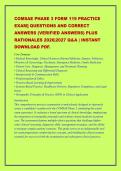 COMSAE PHASE 3 FORM 119 PRACTICE &NewLine;EXAM&rsqb; QUESTIONS AND CORRECT &NewLine;ANSWERS &lpar;VERIFIED ANSWERS&rpar; PLUS &NewLine;RATIONALES 2026&vert;2027 Q&A &vert; INSTANT &NewLine;DOWNLOAD PDF&period;