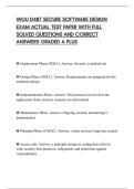 WGU D487 SECURE SOFTWARE DESIGN&NewLine;EXAMINATION PREP STUDY GUIDE LATEST&NewLine;UPDATED PRACTICE SOLUTION VERIFIED 100&NewLine;PERCENT 