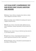 CLFP EXAMINATION EVALUATION TEST&NewLine;PAPER INCLUDING COMPLETE PRACTICE&NewLine;QUESTIONS GRADED A PLUS