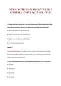 NURS 180 PHARMACOLOGY WEEK 2&NewLine;COMPREHENSIVE QUIZ 2026 &vert; WCU