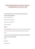 NURS 180 PHARMACOLOGY WEEK 2&NewLine;COMPREHENSIVE QUIZ 2026