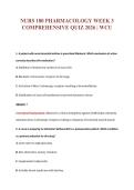 NURS 180 PHARMACOLOGY WEEK 3&NewLine;COMPREHENSIVE QUIZ 2026 &vert; WCU