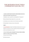 NURS 180 PHARMACOLOGY WEEK 4&NewLine;COMPREHENSIVE QUIZ 2026 &vert; WCU