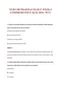 NURS 180 PHARMACOLOGY WEEK 6&NewLine;COMPREHENSIVE QUIZ 2026 &vert; WCU