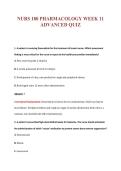 NURS 180 PHARMACOLOGY WEEK 11&NewLine;ADVANCED QUIZ
