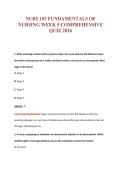 NURS 103 FUNDAMENTALS OF&NewLine;NURSING WEEK 5 COMPREHENSIVE&NewLine;QUIZ 2026