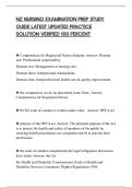 NZ NURSING EXAMINATION PREP STUDY&NewLine;GUIDE LATEST UPDATED PRACTICE&NewLine;SOLUTION VERIFIED 100 PERCENT