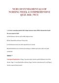 NURS 103 Exam Compilations with Complete & Verified Solutions