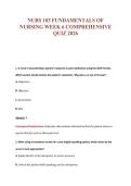 NURS 103 FUNDAMENTALS OF&NewLine;NURSING WEEK 6 COMPREHENSIVE&NewLine;QUIZ 2026