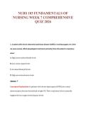 NURS 103 FUNDAMENTALS OF&NewLine;NURSING WEEK 7 COMPREHENSIVE&NewLine;QUIZ 2026