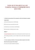NURS 103 Exam Compilations with Complete & Verified Solutions