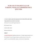 NURS 103 FUNDAMENTALS OF&NewLine;NURSING WEEK 10 COMPREHENSIVE&NewLine;QUIZ 2026