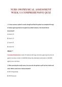 NURS 190 PHYSICAL ASSESSMENT&NewLine;WEEK 11 COMPREHENSIVE QUIZ