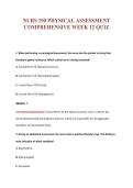 NURS 190 PHYSICAL ASSESSMENT&NewLine;COMPREHENSIVE WEEK 12 QUIZ