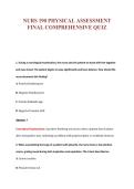 NURS 190 PHYSICAL ASSESSMENT&NewLine;FINAL COMPREHENSIVE QUIZ