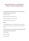 NURS 190 PHYSICAL ASSESSMENT -&NewLine;WEEK 12 ADVANCED QUIZ 2026