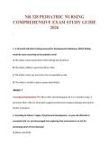 NR 328 PEDIATRIC NURSING&NewLine;COMPREHENSIVE EXAM STUDY GUIDE&NewLine;2026