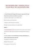 NR 328 PEDIATRIC NURSING FINAL&NewLine;EXAM PRACTICE QUESTIONS 2026