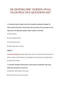 NR 328 PEDIATRIC NURSING FINAL&NewLine;EXAM PRACTICE QUESTIONS 2027