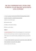NR 328 COMPREHENSIVE PEDIATRIC&NewLine;NURSING EXAM 2026&sol;2027 QUESTIONS&NewLine;AND ANSWERS