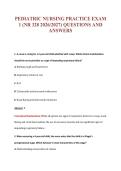 PEDIATRIC NURSING PRACTICE EXAM&NewLine;1 &lpar;NR 328 2026&sol;2027&rpar; QUESTIONS AND&NewLine;ANSWERS