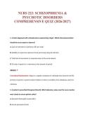 NURS 222&colon; SCHIZOPHRENIA &&NewLine;PSYCHOTIC DISORDERS&NewLine;COMPREHENSIVE QUIZ &lpar;2026&sol;2027&rpar;