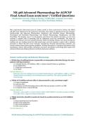 NR 568 Advanced Pharmacology for AGPCNP Final Actual Exam &ndash; Chamberlain University College of Nursing &ndash; 2026&sol;2027 Academic Year &ndash; Verified Questions and Answers