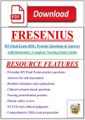 Fresenius RN Final Exam 2026 &vert; Practice Questions & Answers with Rationales &vert; Complete Nursing Study Guide