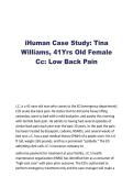  Advanced Health Assessment - Tina Williams i-Human Case Study &lpar;Low Back Pain&rpar;