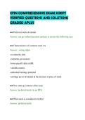 CFIN COMPREHENSIVE EXAM SCRIPT VERIFIED QUESTIONS AND SOLUTIONS GRADED APLUS&period;