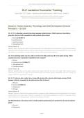 CLC LACTATION COUNSELOR TRAINING ACTUAL EXAM 2026&sol;2027 &vert; Updated Questions & Verified Answers &vert; 100&percnt; Correct &vert; Pass Guaranteed - A&plus; Graded&NewLine;&NewLine;