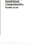 SOCIAL WORK COMPREHENSIVE EXAM ACTUAL 2026&sol;2027 &vert; Verified Questions & Answers &vert; CSWE-Aligned &vert; Pass Guaranteed - A&plus; Graded&NewLine;&NewLine;