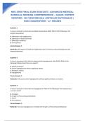 NSG 3500 FINAL EXAM 2026&sol;2027 &vert; ADVANCED MEDICAL-SURGICAL NURSING COMPREHENSIVE &ndash; GALEN &vert; EXPERT VERIFIED &vert; 150 VERIFIED Q&A &vert; DETAILED RATIONALES &vert; PASS GUARANTEED &ndash; A&plus; GRADED