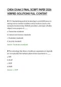 CHDA&lowbar;EXAM&lowbar;2&lowbar;FINAL&lowbar;SCRIPT&lowbar;PAPER&lowbar;2026&lowbar;VERIFIED&lowbar;SOLUTIONS&lowbar;FULL&lowbar;CONTENT