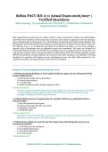 Relias PACU RN A v1 Actual Exam &ndash; Relias Learning &sol; Post-Anesthesia Care Unit &lpar;PACU&rpar; &ndash; 2026&sol;2027 Academic Year &ndash; Verified Questions and Answers