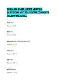 CHEM 120 EXAM SCRIPT VERIFIED QUESTIONS AND SOLUTIONS COMPLETE REVIEW MATERIAL&period;pdf&NewLine;&NewLine;