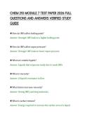 CHEM 210 MODULE 7 TEST PAPER 2026 FULL QUESTIONS AND ANSWERS VERIFIED STUDY GUIDE&period;pdf&NewLine;&NewLine;