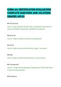 CHEM 210 CERTIFICATION EVALUATION COMPLETE QUESTIONS AND SOLUTIONS GRADED APLUS&period;pdf&NewLine;&NewLine;