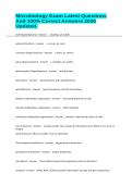 Microbiology Exam Latest Questions And 100&percnt; Correct Answers 2026 Updated&period;