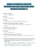 CHEM 219 MODULE 2 PRACTICE EXAMINATION 2026 QUESTIONS WITH ANSWERS GRADED A&plus;&period;