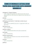 CHEM 219 MODULE 5 ACTUAL EXAM PAPER 2026 QUESTIONS WITH ANSWERS GRADED A&plus;