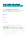CHEM 219 EXAM SCRIPT VERIFIED QUESTIONS WITH ACCURATE ANSWERS&period;